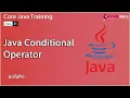 Conditional Operator in Java in Tamil - Beginners to Advanced Level Master Course