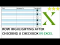 Excel Row Highlighting with Checkboxes Easy Tutorial