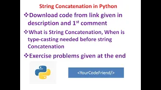 Python3 Tutorial for Beginners String Concatenation in Python