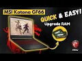 How to Upgrade MSI Katana GF66 MS-1582 RAM To Improve Laptop Performance