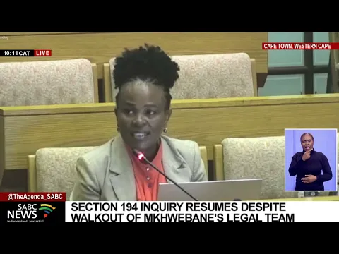Download MP3 Suspended Public Protector Busisiwe Mkhwebane addresses Section 194 Inquiry