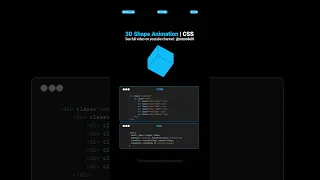 3D Shape Animation Cube CSS HTML mzcode01
