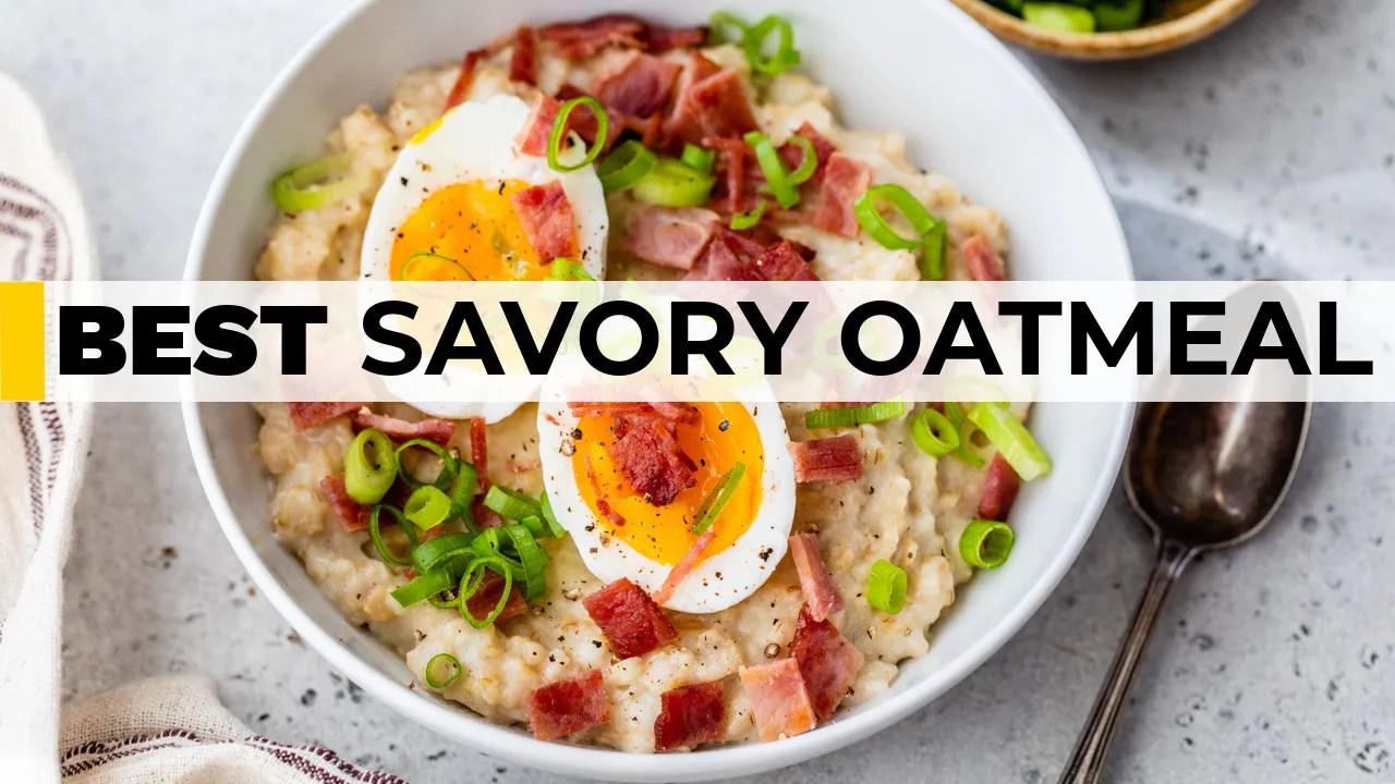 SAVORY OATMEAL   easy, healthy, breakfast idea