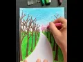 Wax colour painting scenery Beautiful and easy wax painting