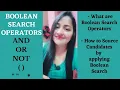 Boolean Search Boolean Search Operators How to do Sourcing by Boolean