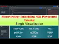 MicroStrategy Embedding SDK Playground Tutorial - Single Visualization