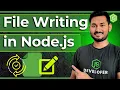 Master Writing Files in Node fs writeFile fs appendFile Node js Fundamentals Course S4 Ep 21