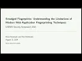 USENIX Security 24 - Smudged Fingerprints Characterizing and Improving the Performance of Web