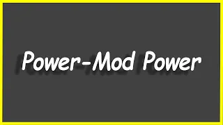 Python Programs Power-Mod Power