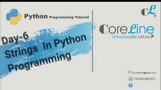 Day 6 Strings Python Programming
