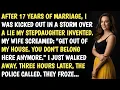 Lagu AFTER 17 YEARS OF MARRIAGE, I WAS KICKED OUT IN A STORM OVER A LIE MY STEPDAUGHTER INVENTED. MY WIFE