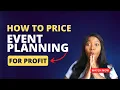 How to Charge for your Event Planning Services Pricing Tips for Event Planner Wedding Planners