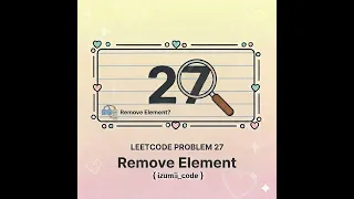 LeetCode 27 - Remove Element Two Pointers O n