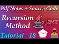 Recursion Find Factorial using Recursion in JAVA JAVA Tutorial in Hindi Death Code