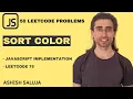 Sort Colors LeetCode 75 O n One-Pass Solution Hindi JS