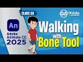 Adobe Animate CC 2025 Complete Course Walk Cycle Animation with Bone Tool 2D Animation