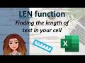 LEN function 2 minute introduction tutorial excel basics for beginners