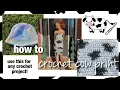 crochet cow print tutorial
