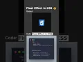 CSS Float Effect HTML JavaScript
