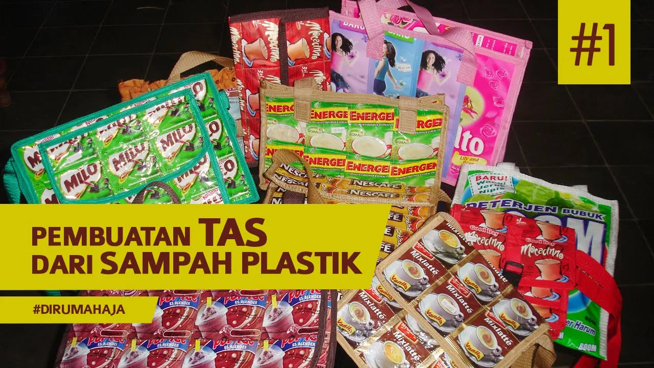 Kreasi tas dari plastik kemasan so klin. 