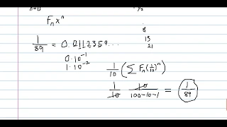 Generating Functions Part 4 Problem Solving with Fibonacci