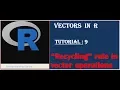 Vectors in R Tutorial - 9 Recycling rule in vector operation Operation between two vectors