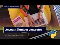 Generating account number for any bank application -