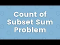 Java Count of Subset Sum Dynamic Programming
