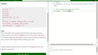 Basic JavaScript Access Multi Dimensional Arrays With Indexes free code camp Dani