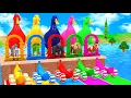 Lagu Long Slide Game with Cow Elephant Gorilla Hippopotamus Tiger 3d Animal Game Funny 3d Animals