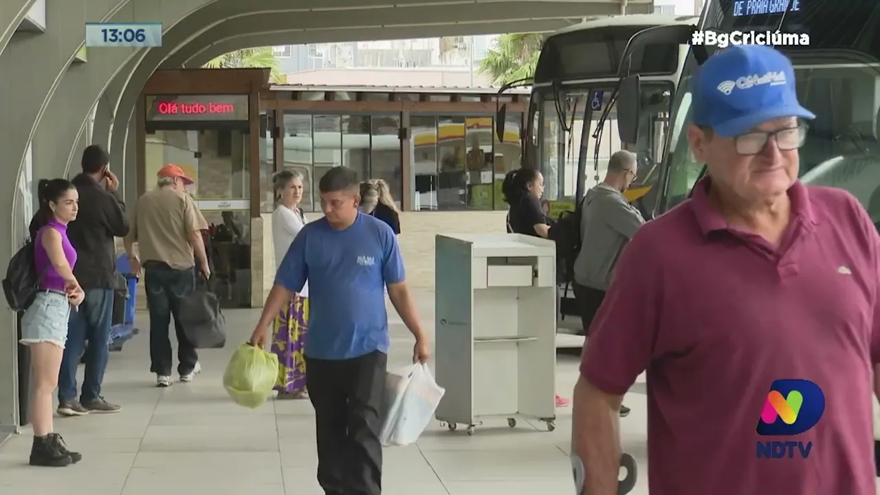 Rodoviária de Criciúma registra aumento no número de passageiros nessa reta final de ano