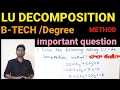 MATHS lu decomposition method in Telugu
