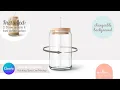 Changeable Background Rotating Libbey Glass Can Mockup - Canva Tutorial