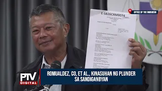 Kinasuhan ng plunder ng Office of the Ombudsman sa Sandiganbayan sina dating House Speaker...