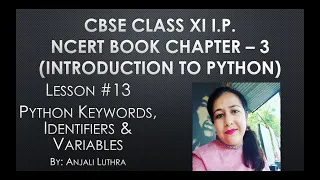 Lesson Python Keywords Identifiers and Variables XI I P