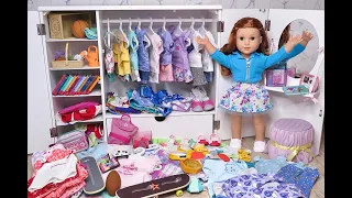 American Girl Doll Closet Wardrobe Tour