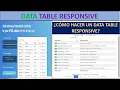 Data Table responsive Como hacer un Data Table responsive Data Table
