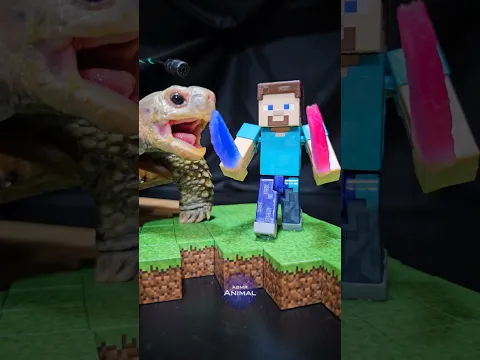 Minecraft ASMR Mukbang Eating CRYSTAL Swords ⚔️ Turtle Tortoise