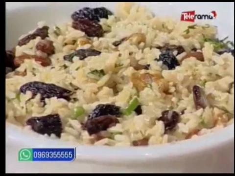 Arroz navideño con frutos secos 
