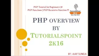 PHP Tutorial for Beginners13 PHP Functions PHP Recursive Function