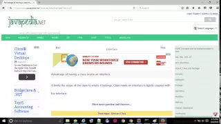 Advantage of having a class inside an interface javapedia net