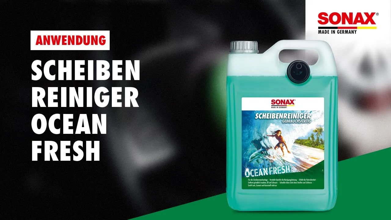 Anwendung SONAX Scheibenreiniger gebrauchsfertig Ocean-fresh
