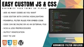 WordPress Easy Custom JS CSS Plugin Showcase
