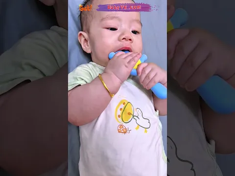 Need a Chewable Baby Toy With Sound? Silicone Baby Rattle Is Soft and Easy to Grip! #Baby