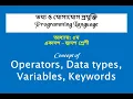 Operators Data types Variables Keywords Programming language HSC ICT class chapter 5