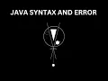 Java Syntax Error PART 01
