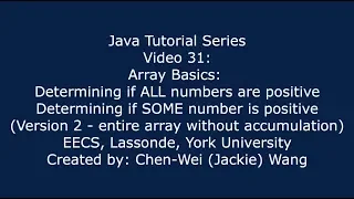 EECS1021 Java Tutorial 31