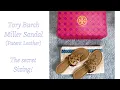 Tory Burch Miller Sandals Unboxing and honest opinion Patent Leather Life as Marisol