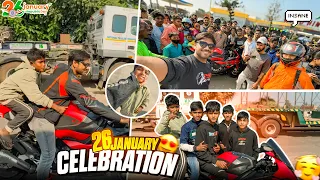 Ya kya hogaya Republic Day Ride pai π¨ Huge Crowd + Reaction to Superbikes π₯