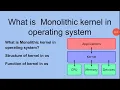 Monolithic kernel explain with digram Types of Kernel os tutorials by Digitalsoftecs